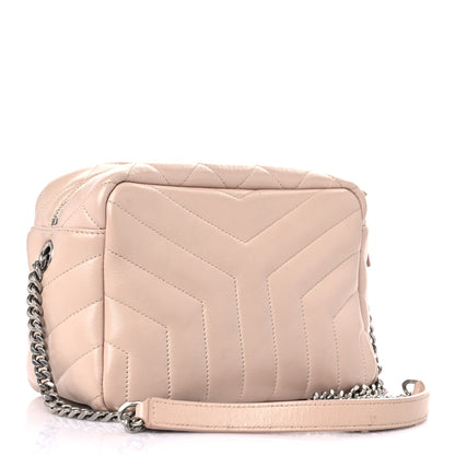 Saint Laurent Calfskin Y Quilted Monogram Small Loulou Bowling Bag Nude Powder 2 of 14