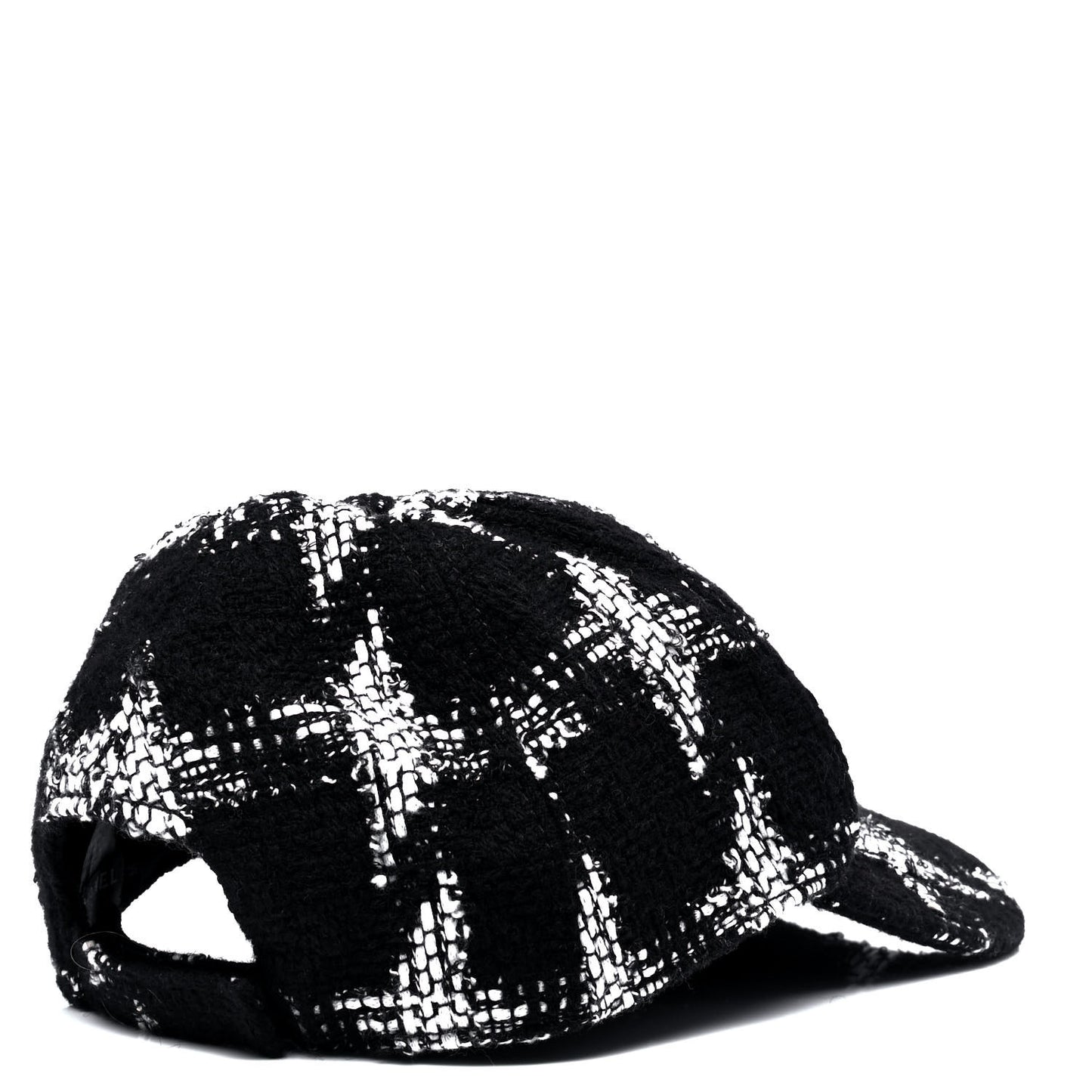 Tweed Cap Hat M Black White