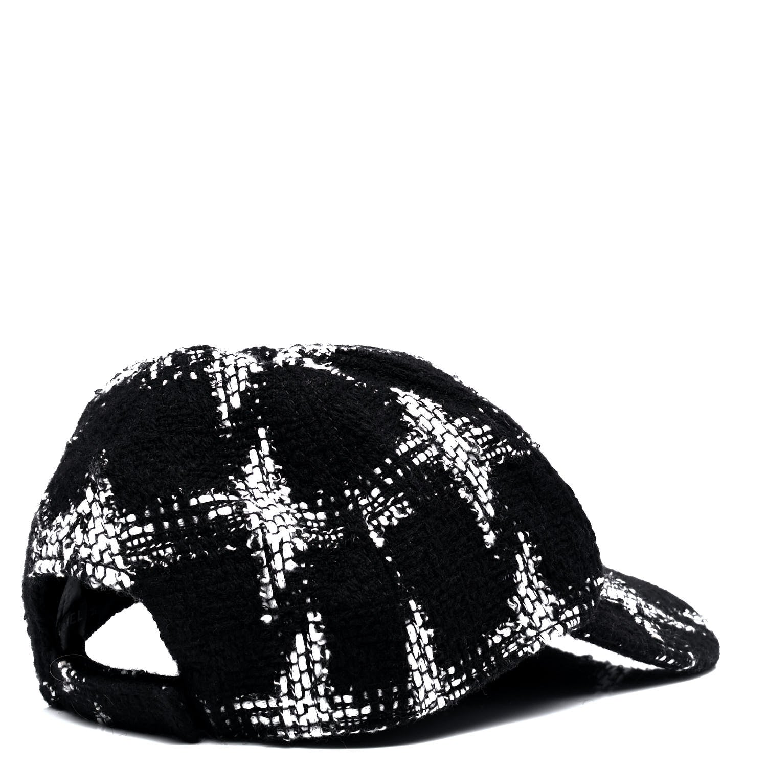 Chanel Tweed Cap Hat M Black White 2 of 6