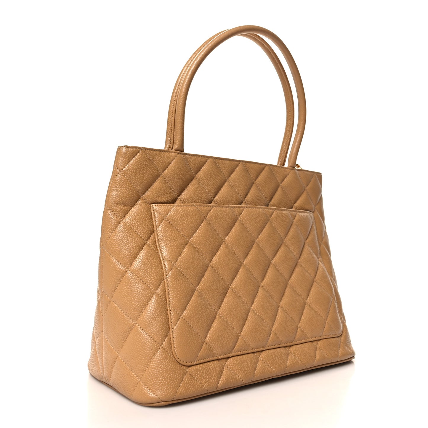 Caviar Quilted Medallion Tote Beige