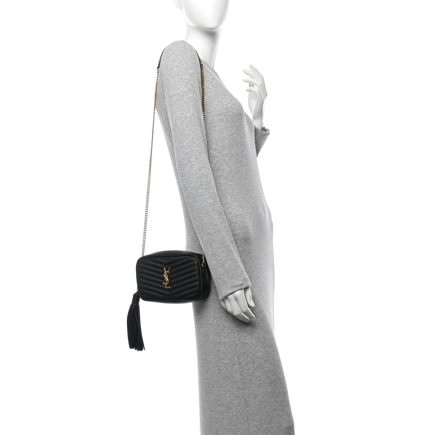 Grain De Poudre Matelasse Monogram Mini Lou Camera Bag Black