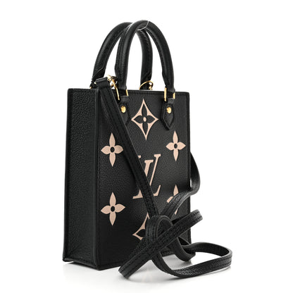 Louis Vuitton Empreinte Monogram Giant Petit Sac Plat Black Beige 3 of 9