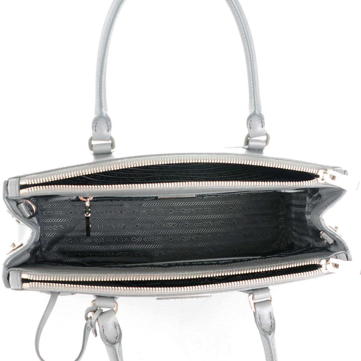 Prada Saffiano Small Galleria Double Zip Tote Marmo 5 of 9