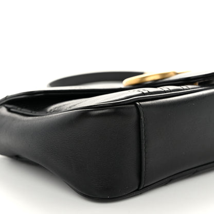 Gucci Calfskin Matelasse Mini GG Marmont Shoulder Bag Black 9 of 10