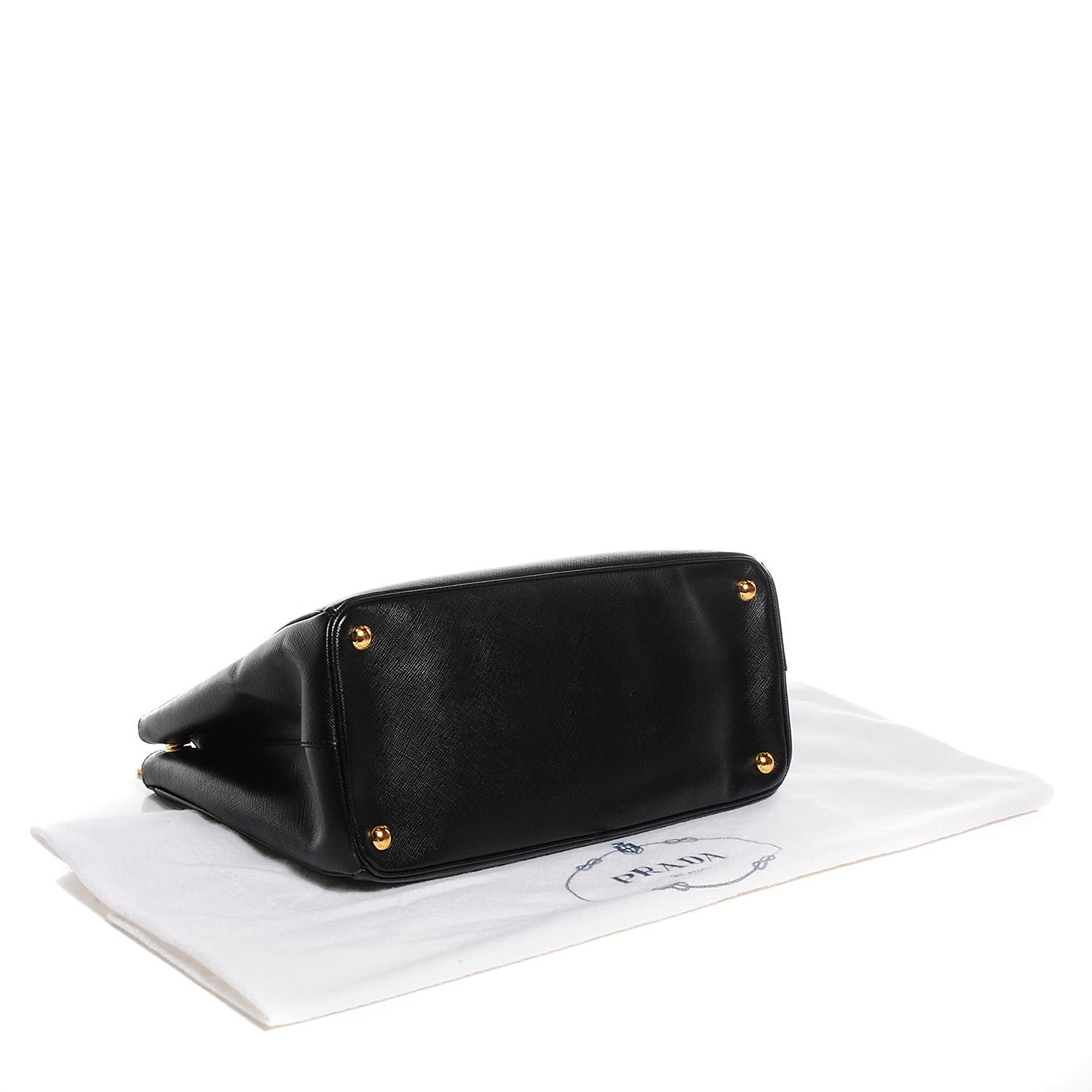 Prada Saffiano Lux Medium Double Zip Tote Nero Black 4 of 10