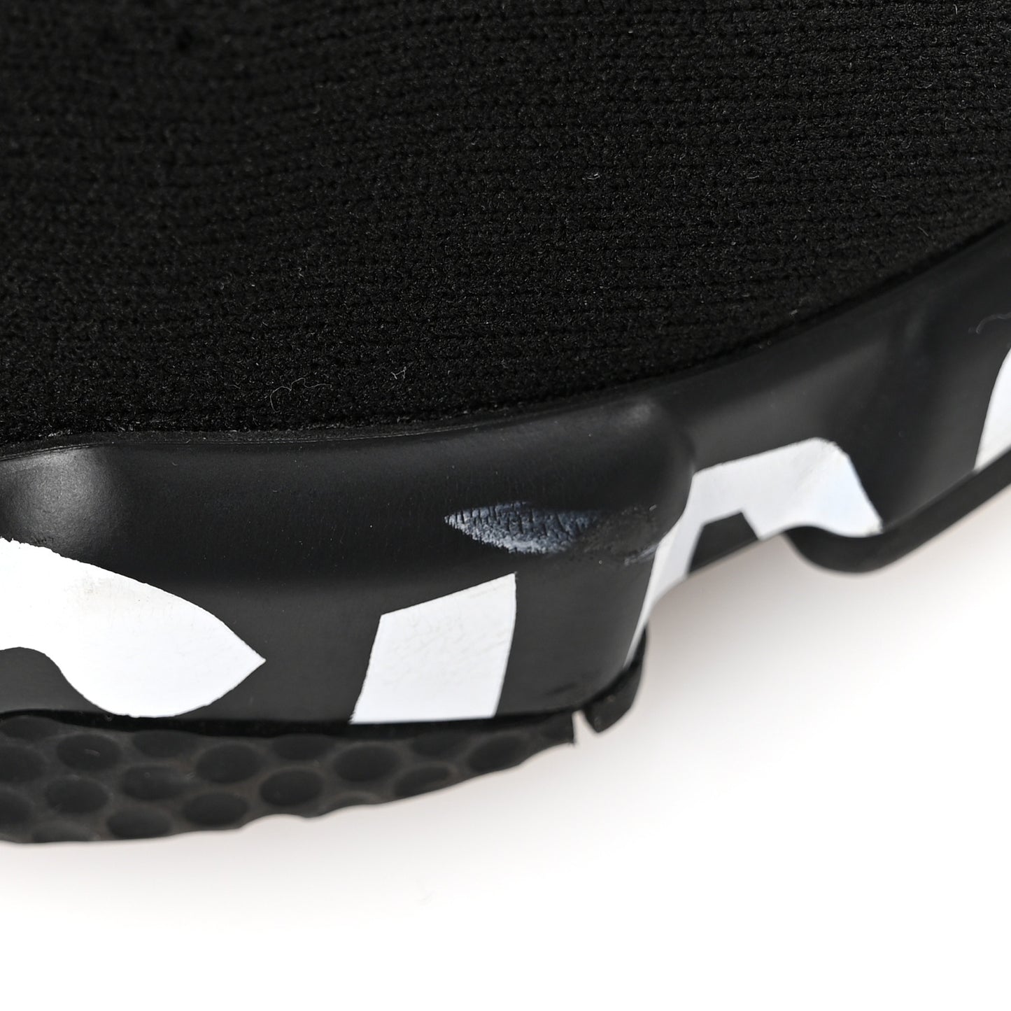 Knit Womens Speed Lace Up Graffiti Sneakers 37 Black White