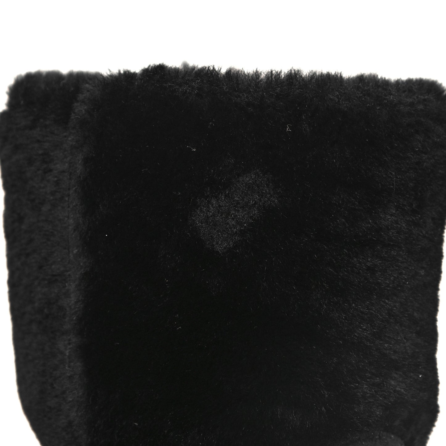 Suede Shearling Cap Toe Short Boots 38.5 Black