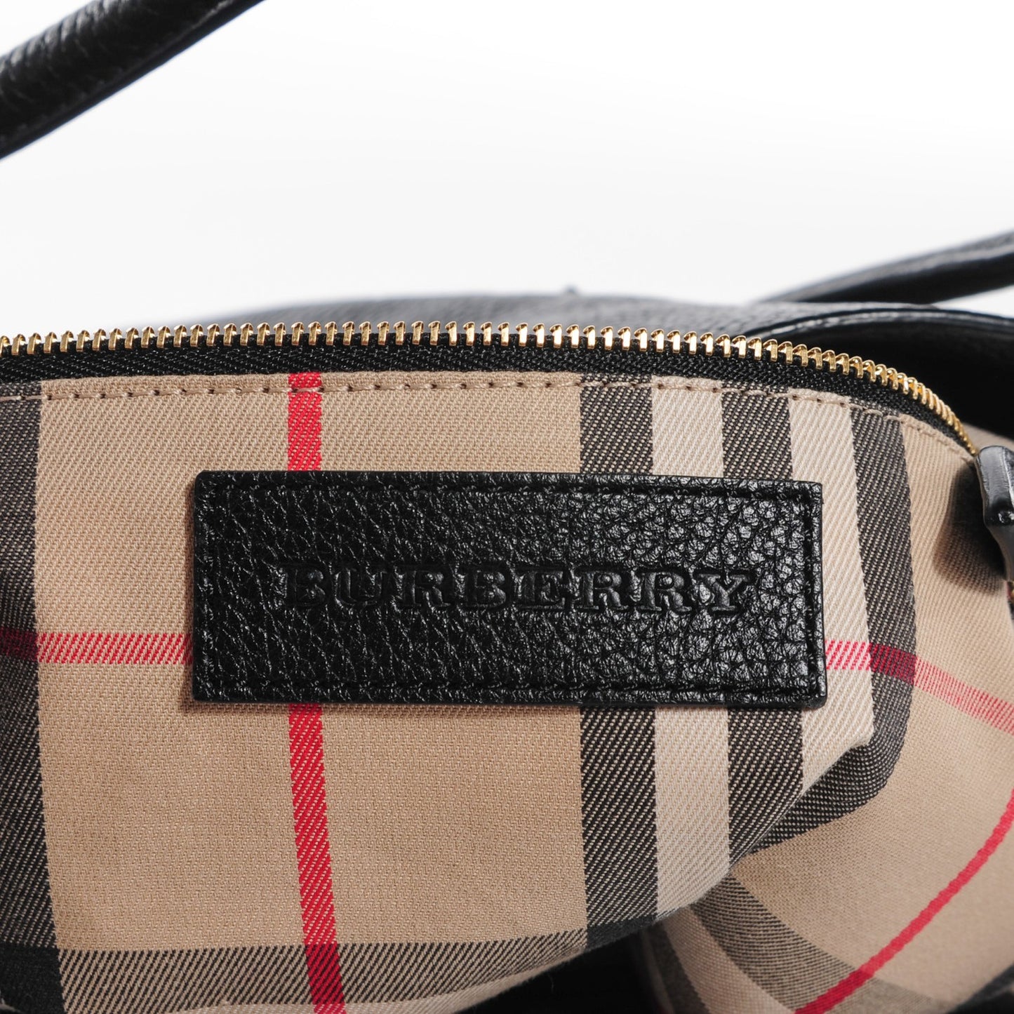 London Grainy Calfskin Medium Baynard Tote Black