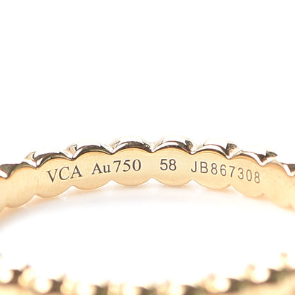 Van Cleef & Arpels 18K Yellow Gold Medium Perlee Ring 58 8.25 5 of 6