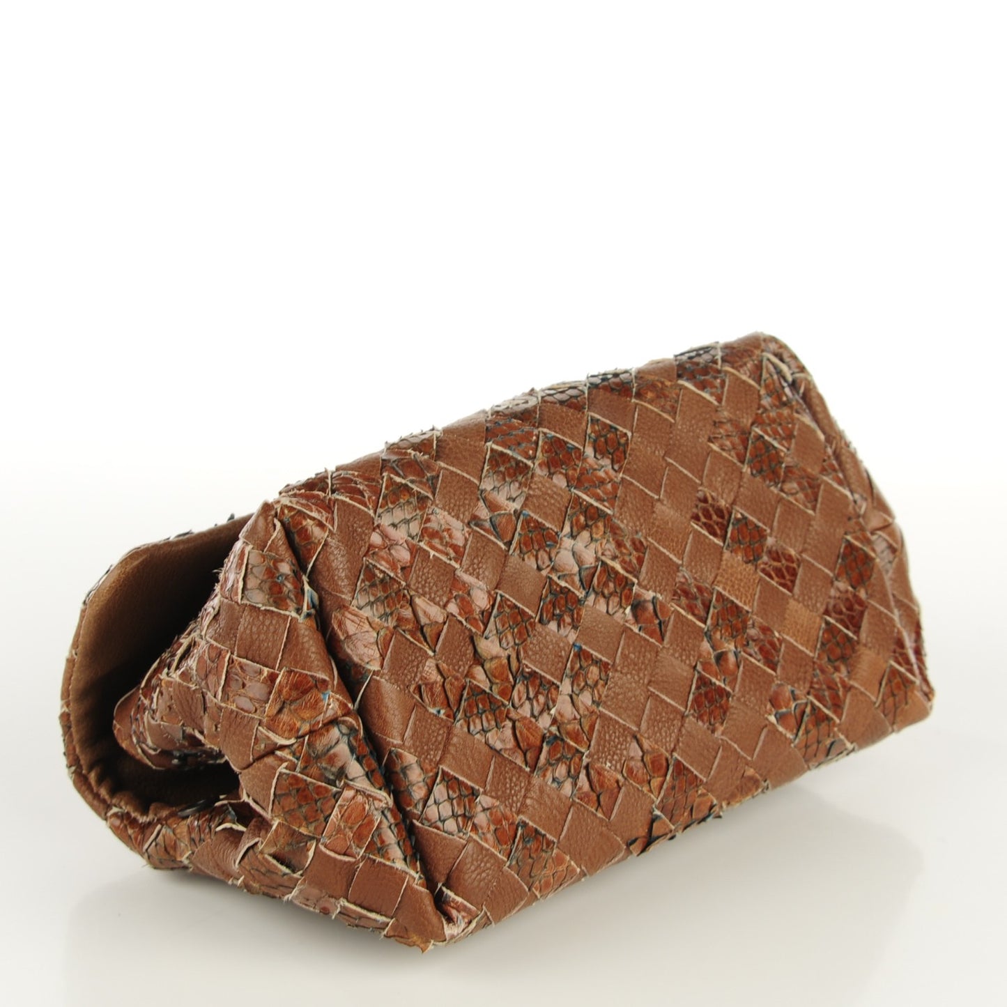 Python Nappa Intrecciato Cosmetic Case Chene