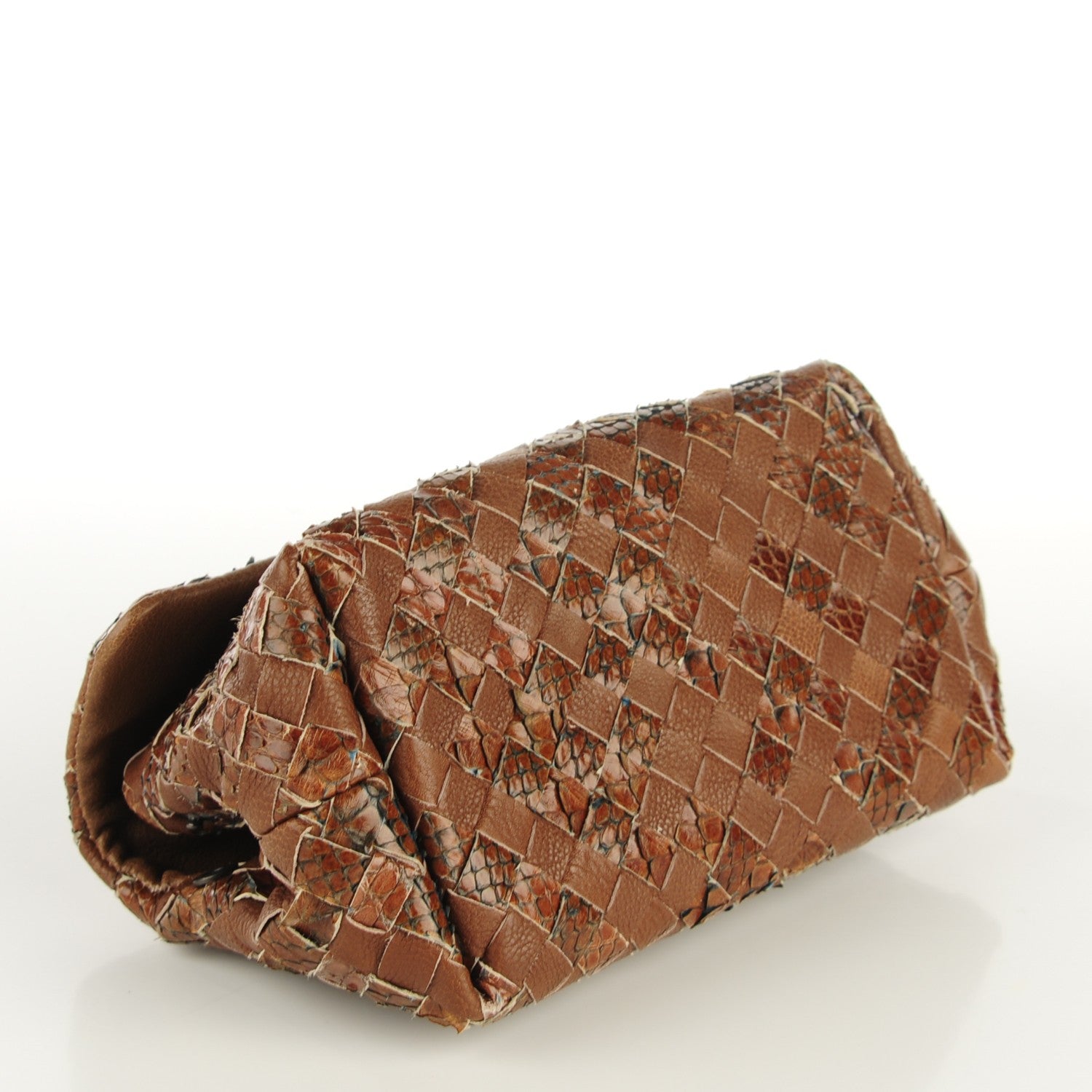 Bottega Veneta Python Nappa Intrecciato Cosmetic Case Chene 4 of 8