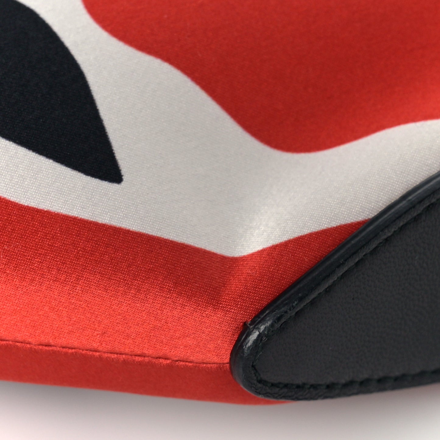 Silk Flower Collage De Manta Clutch Red Black White