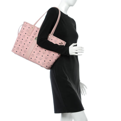 MCM Visetos Medium Liz Reversible Shopper Tote Soft Pink 2 of 13