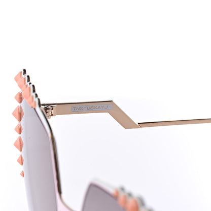 Fendi Square Dots Sunglasses FF 0259/S Gold 5 of 9