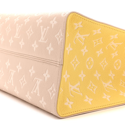Louis Vuitton Empreinte Monogram Spring In The City Onthego MM Beige Pink Yellow 9 of 9