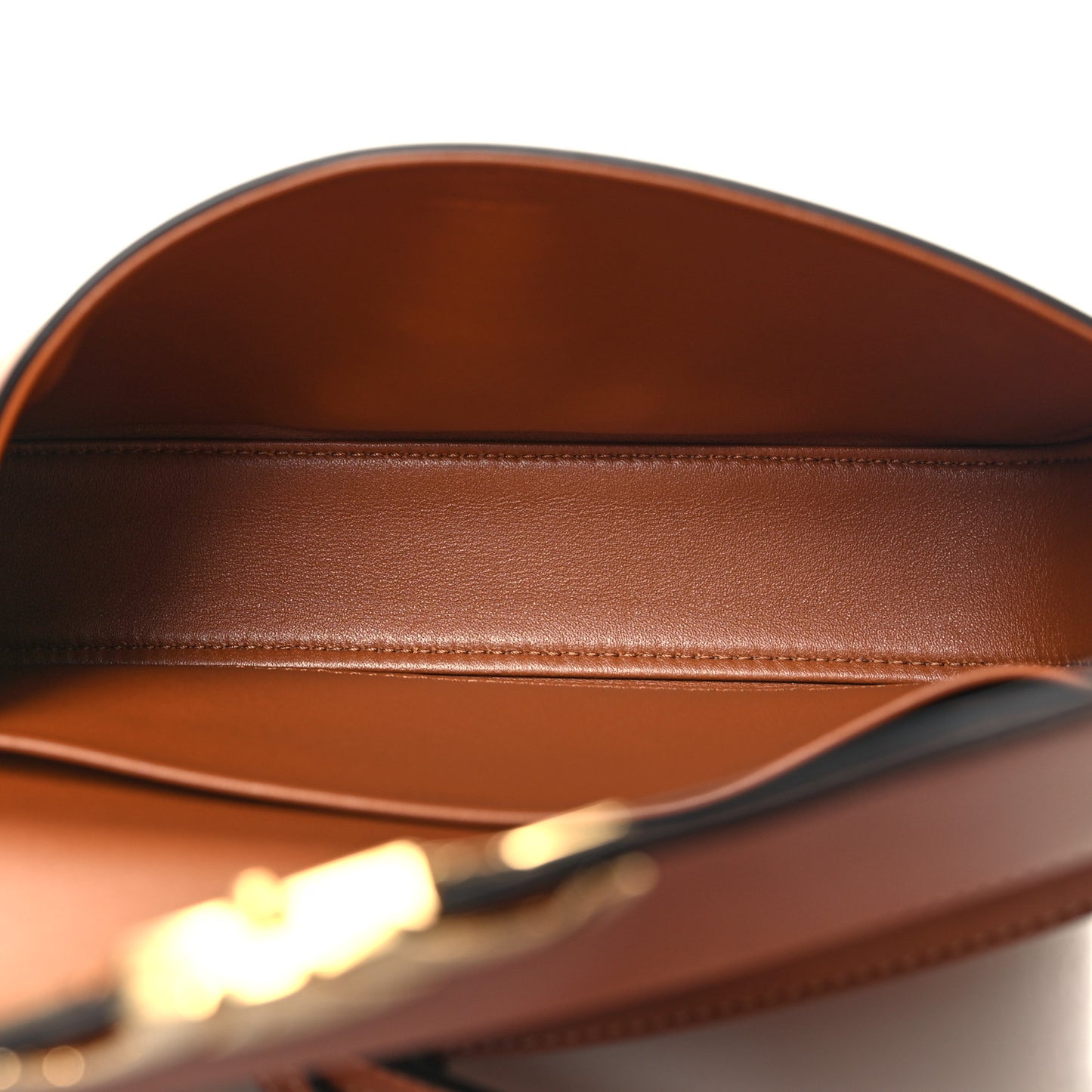 Natural Calfskin Triomphe Shoulder Bag Tan