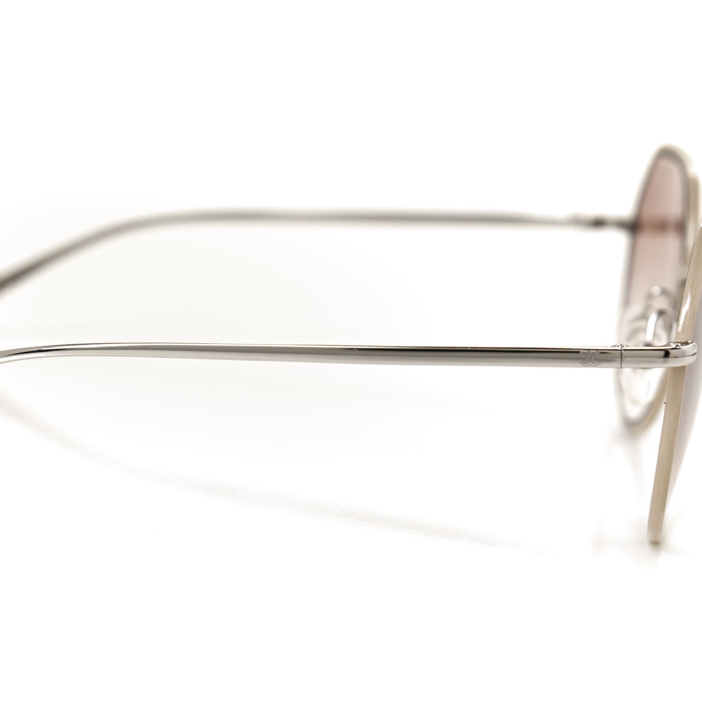 Round Sunglasses 4251-J Silver Brown