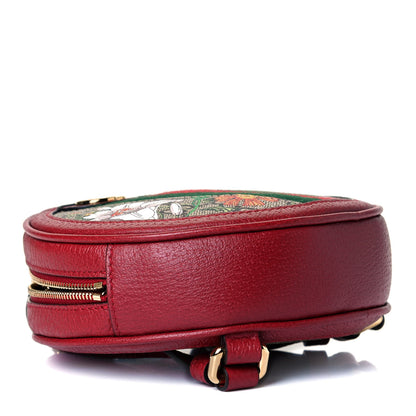 Gucci GG Supreme Monogram Web Flora Mini Ophidia Round Backpack Red 4 of 10