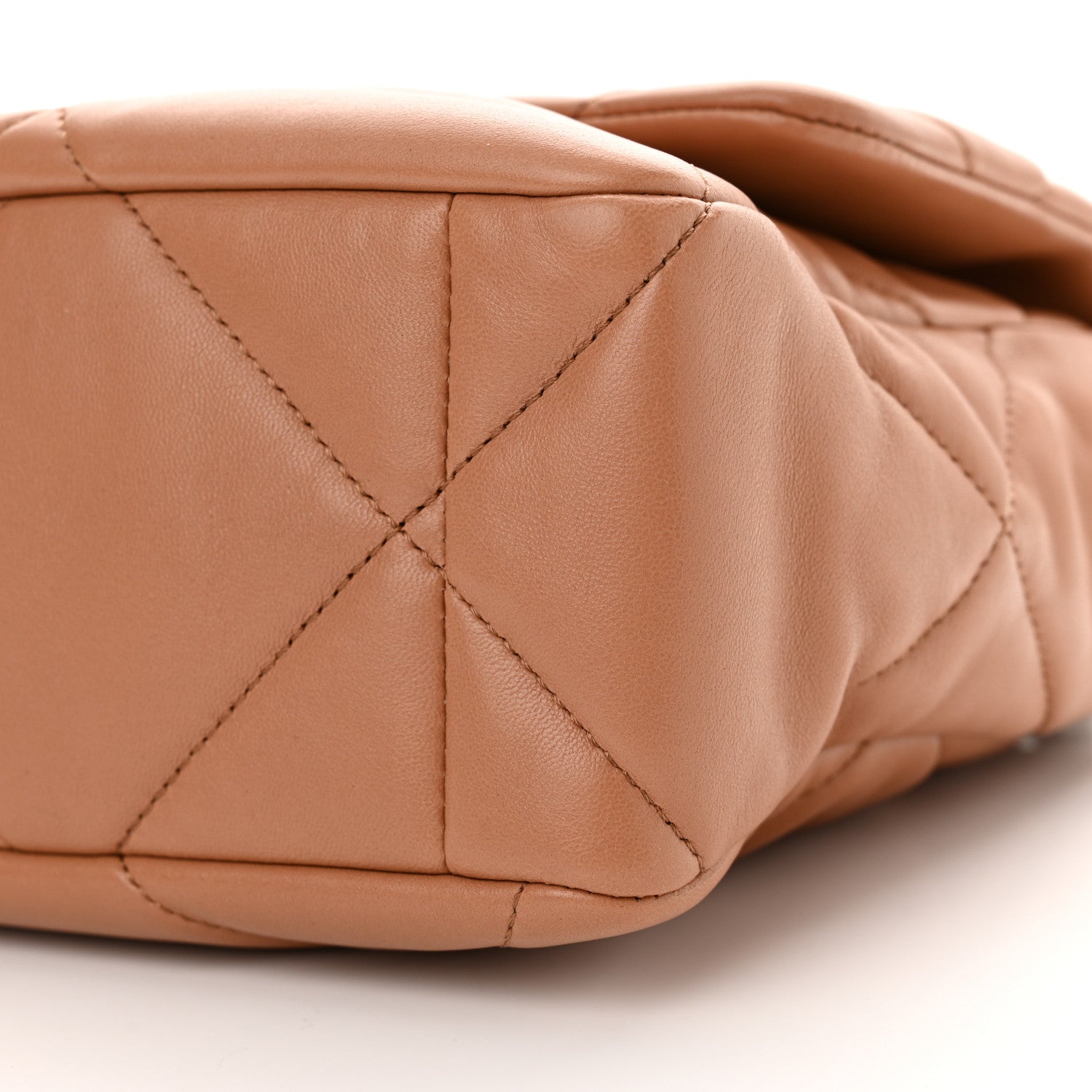 Chanel Lambskin Quilted Large Chanel 19 Flap Brown 10 of 11