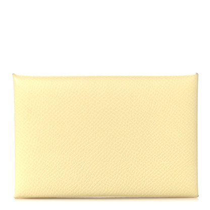 Hermes Epsom Calvi Card Case  Jaune Milton 1 of 7