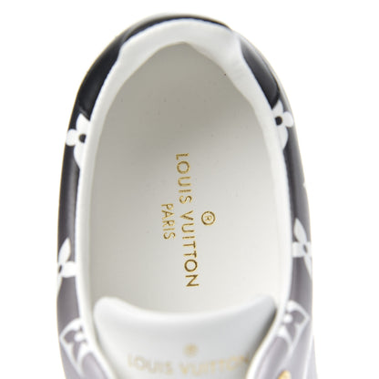 Louis Vuitton Calfskin Monogram Frontrow Sneakers 38 White Black 6 of 10