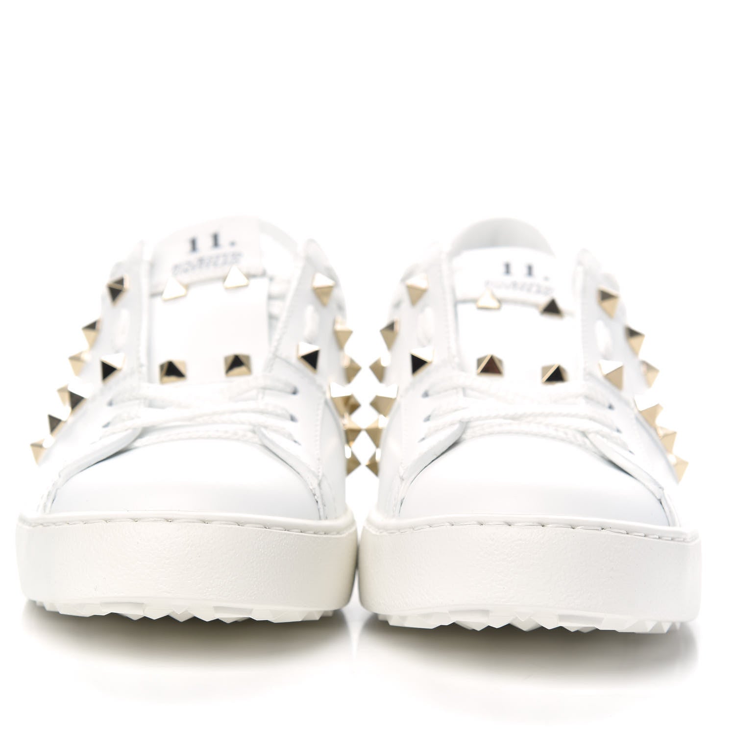 Valentino Garavani Calfskin Untitled Rockstud Sneakers 38.5 White 2 of 8