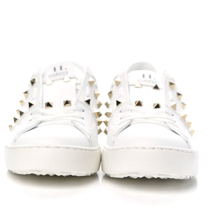 Valentino Garavani Calfskin Untitled Rockstud Sneakers 38.5 White 2 of 8