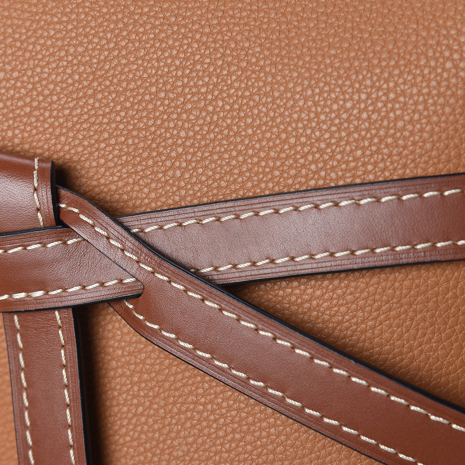 Loewe Grained Calfskin Small Gate Crossbody Bag Caramel Pecan 10 of 11