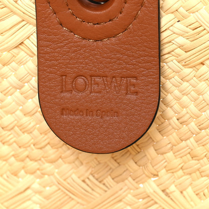 Loewe Calfskin Raffia Small Anagram Basket Tote Bag Natural Tan 6 of 9