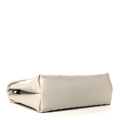 Saint Laurent Calfskin Y Quilted Monogram Medium Loulou Chain Satchel Crema Soft 4 of 9