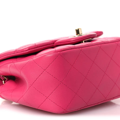 Chanel Lambskin Quilted Mini Square Flap Pink 9 of 15