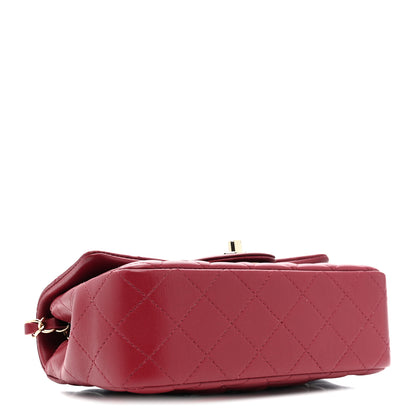 Chanel Lambskin Quilted Mini Rectangular Flap Burgundy 4 of 10