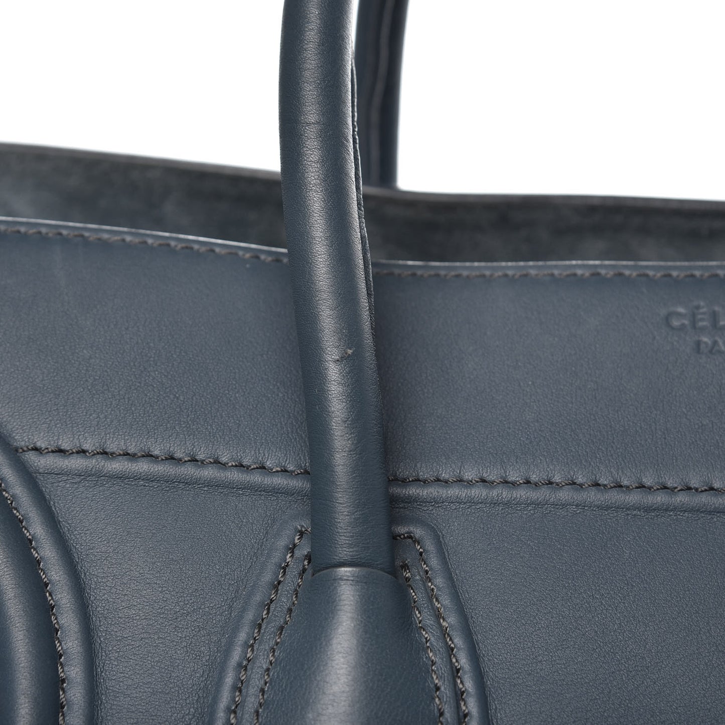 Supple Calfskin Large Phantom Luggage Slate Blue