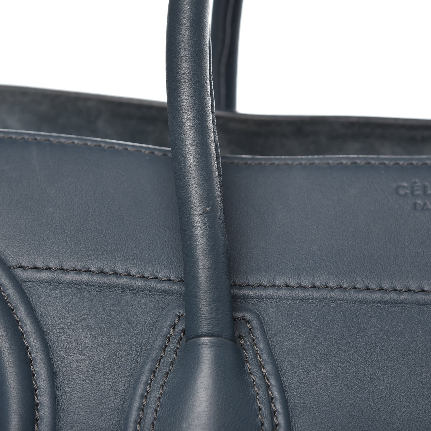 Celine Supple Calfskin Large Phantom Luggage Slate Blue 16 of 17