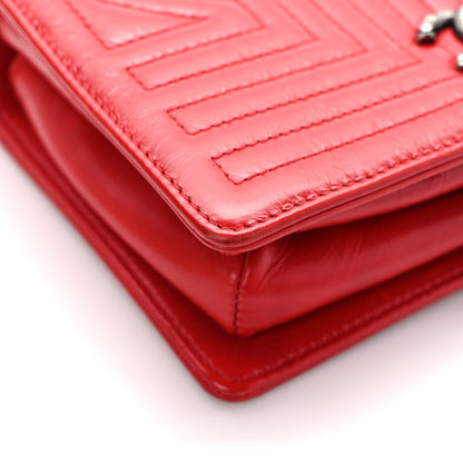 Chanel Calfskin Quilted Small Korean Garden Flap Red 10 of 12