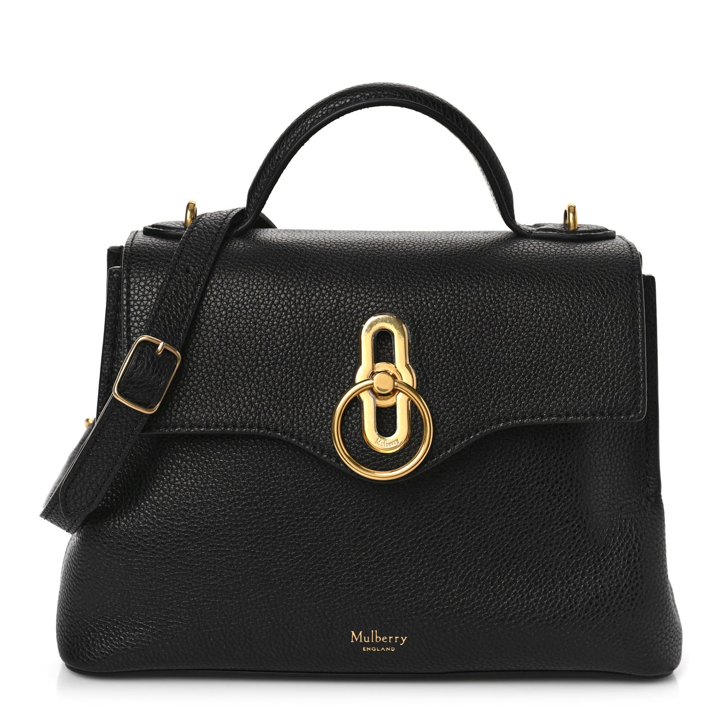 Small Classic Grain Calfskin Mini Seaton Black
