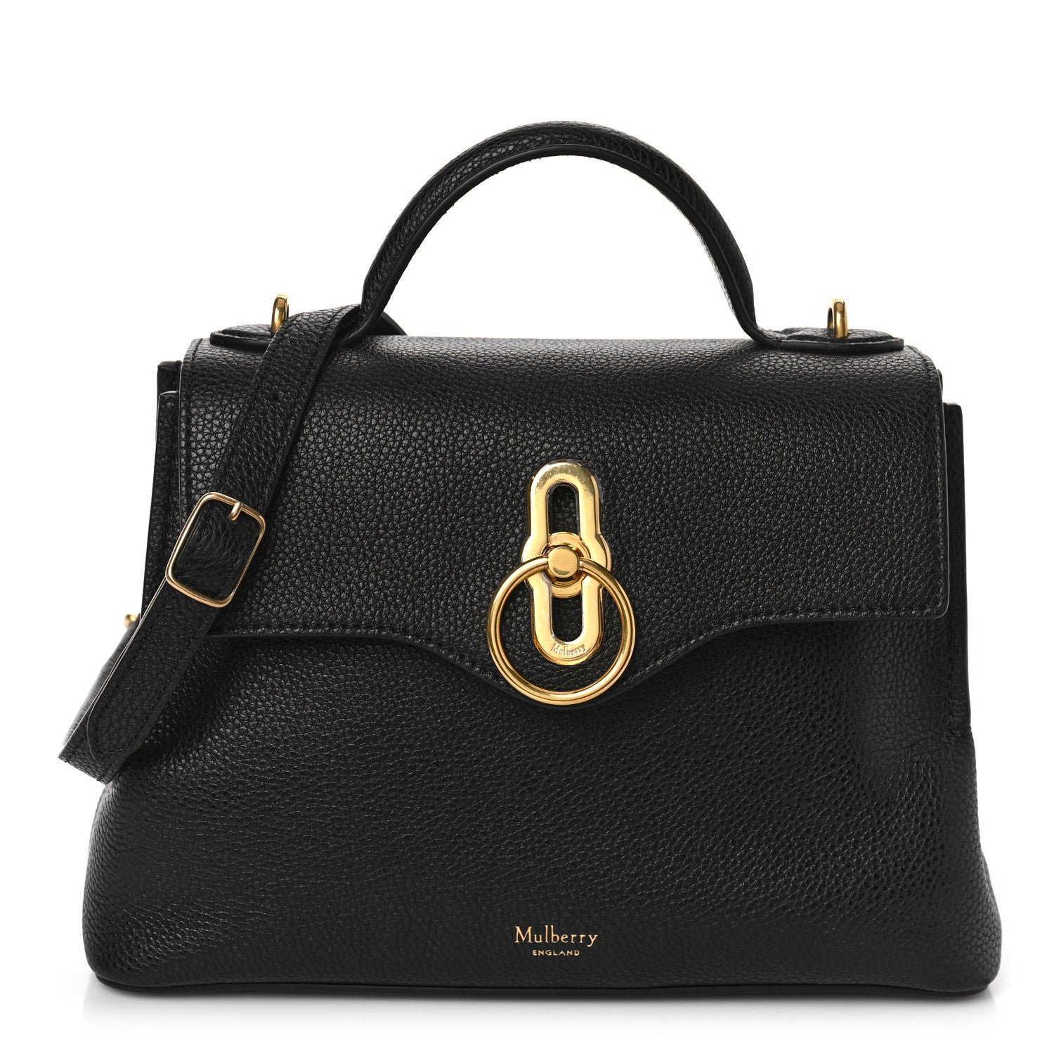Mulberry Small Classic Grain Calfskin Mini Seaton Black 1 of 8