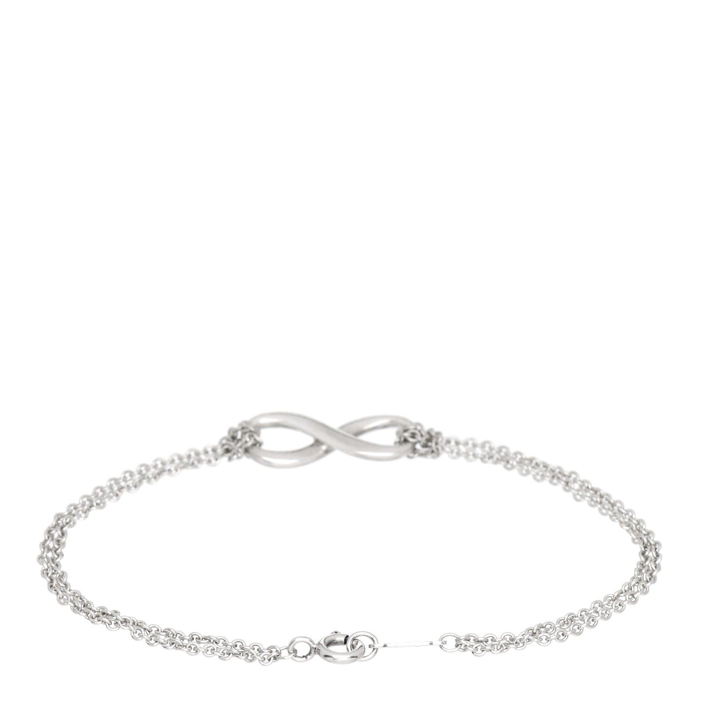 Sterling Silver Infinity Double Chain Bracelet