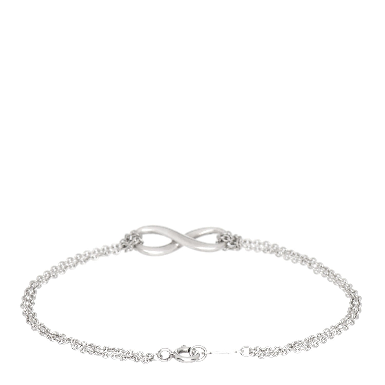 Tiffany Sterling Silver Infinity Double Chain Bracelet 3 of 4