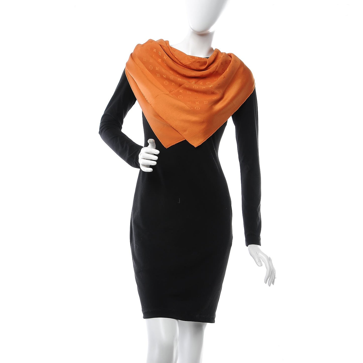 Silk Monogram Monaco Scarf Orange