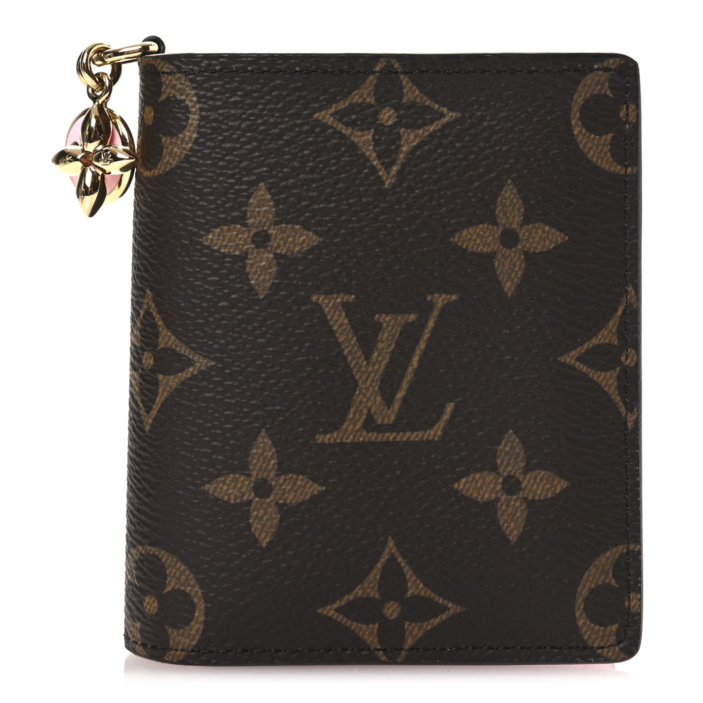 Monogram LV Charms Pocket Wallet Cotton Candy