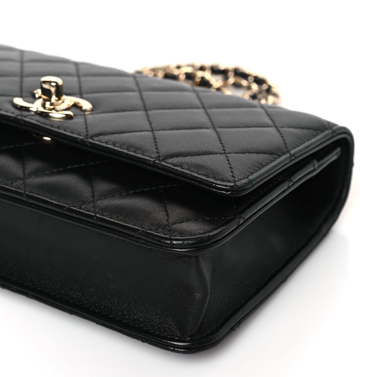Chanel Lambskin Quilted Trendy CC Wallet On Chain WOC Black 9 of 9