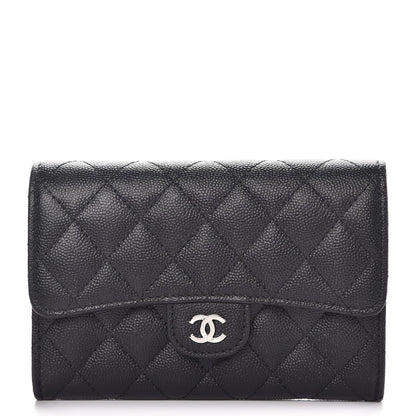 Chanel Caviar Quilted Medium Flap Wallet Black 1 of 9