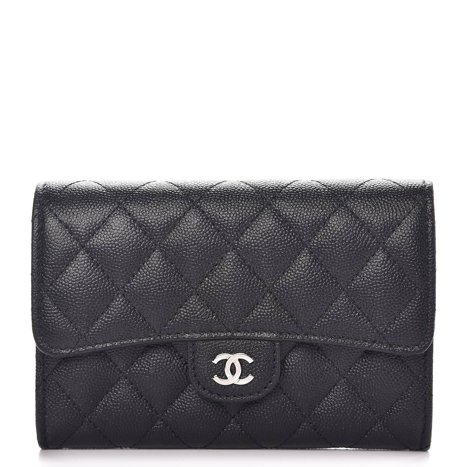 Chanel Caviar Quilted Medium Flap Wallet Black 1 of 8