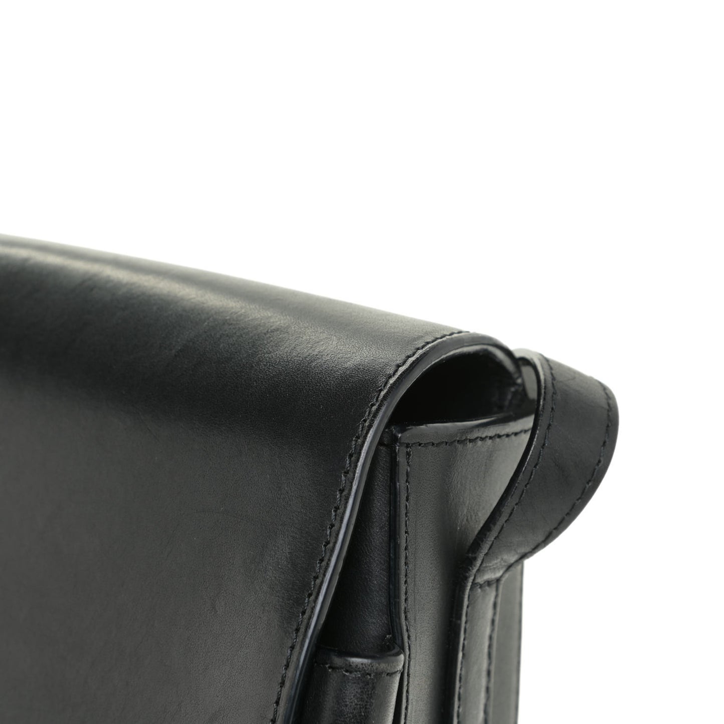 Calfskin Saddle Crossbody Bag Black
