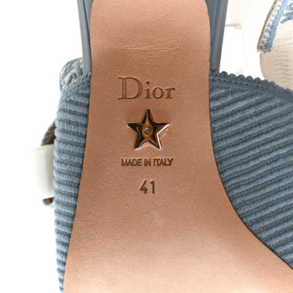 Christian Dior Technical Canvas Ribbon J Adior Slingback 65mm Pumps 41 Bleu Pastel 8 of 10