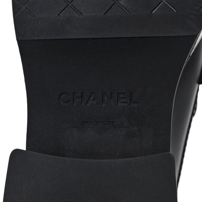 Chanel Calfskin CC Platform Loafers 38 Black 6 of 8