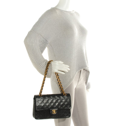 Chanel Lambskin Quilted Medium Double Flap Black 2 of 8