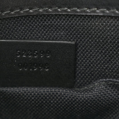 Gucci GG Supreme Monogram Web Small Flat Messenger Bag Black Grey 7 of 11