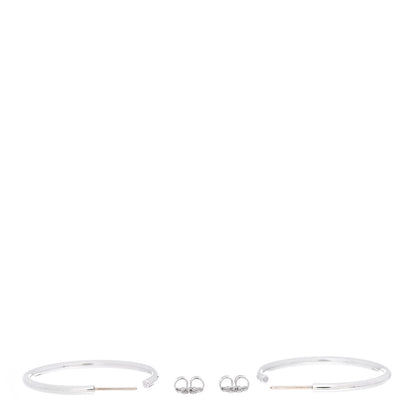 Tiffany Sterling Silver Medium Hoop Earrings 4 of 4